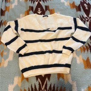 shein blue and white oversized sweater